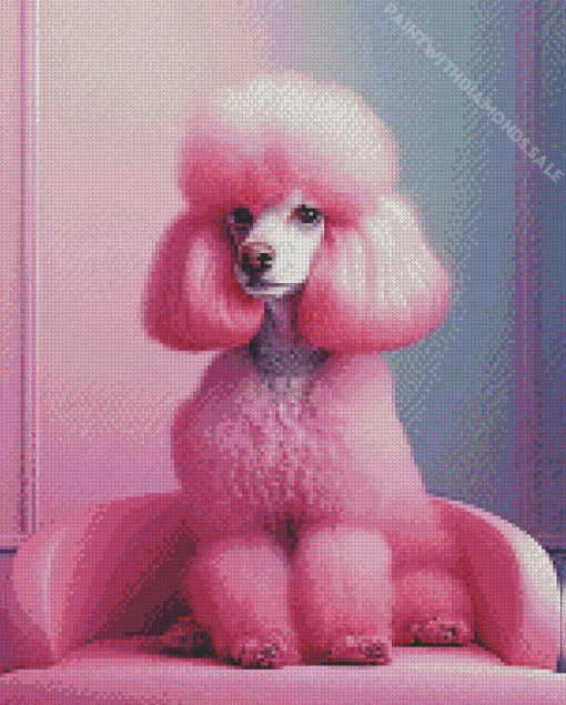 Pink Poodle Diamond Painting