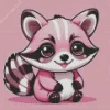 Pink Raccoon Diamond Painting