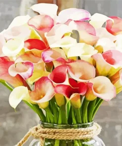 Pink And White Calla Lilies Diamond Painting