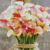 Pink And White Calla Lilies Diamond Painting