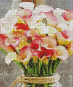 Pink And White Calla Lilies Diamond Painting