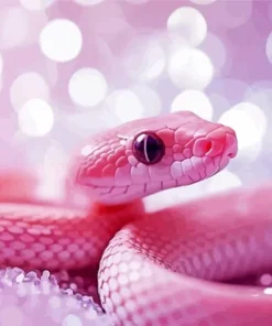 Pink Baby Snake Diamond Painting