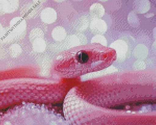 Pink Baby Snake Diamond Painting