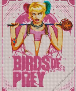 Pink Birds Of Prey Poster Diamond Painting