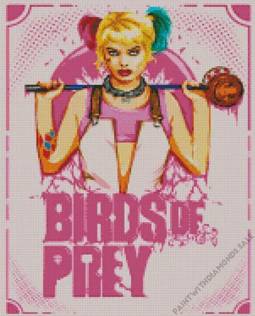 Pink Birds Of Prey Poster Diamond Painting