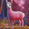 Pink Llama Diamond Painting