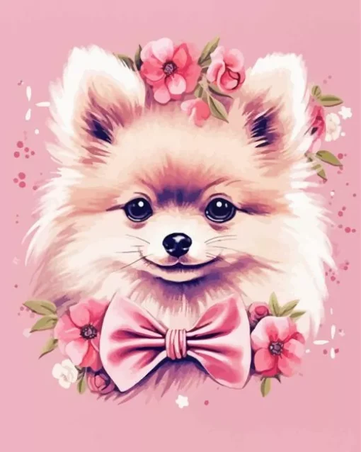 Pomeranian Poodle Art Diamond Painting