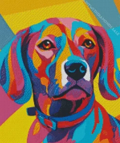 Pop Art Beagle Dog Diamond Painting