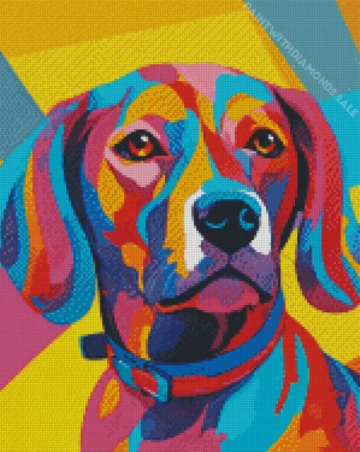 Pop Art Beagle Dog Diamond Painting