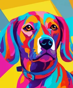 Pop Art Beagle Dog Diamond Painting