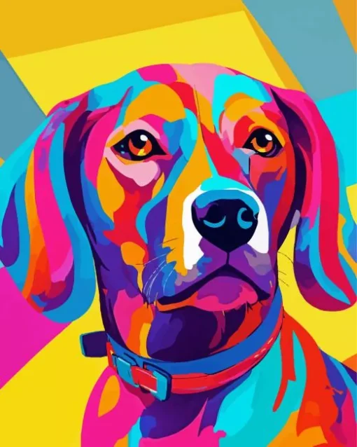 Pop Art Beagle Dog Diamond Painting