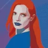 Pop Art Jessica Chastain Diamond Painting