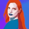 Pop Art Jessica Chastain Diamond Painting