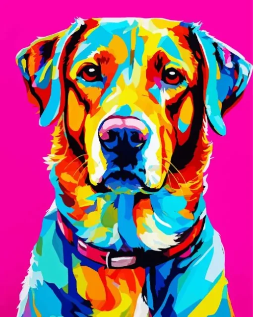 Pop Art Labrador Dog Diamond Painting