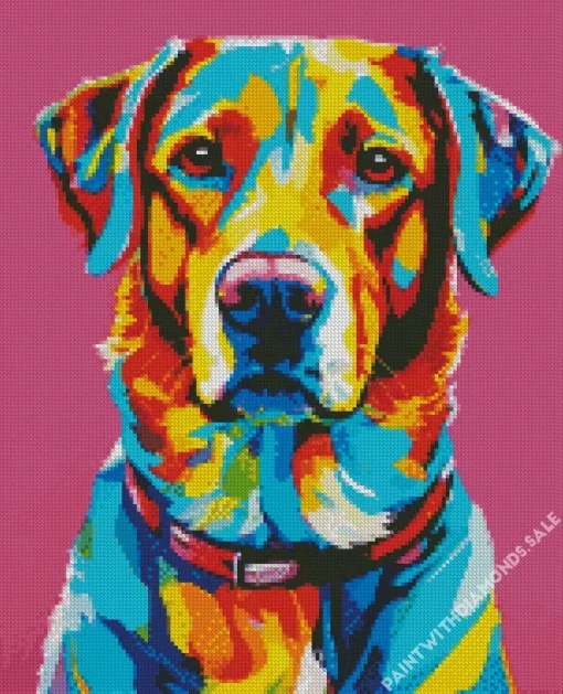 Pop Art Labrador Dog Diamond Painting