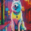 Pop Art Samoyed Dog Diamond Painting