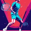 Pop Art Tennis Player Diamond Painting