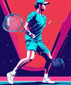 Pop Art Tennis Player Diamond Painting