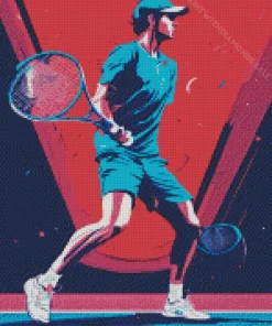 Pop Art Tennis Player Diamond Painting