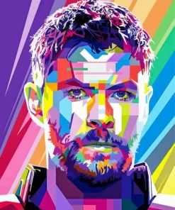 Pop Art Chris Hemsworth Diamond Painting