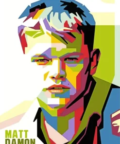 Pop Art Matt Damon Diamond Painting