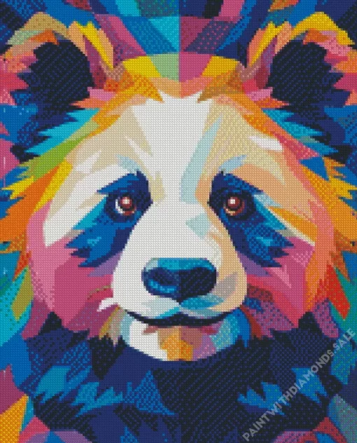 Pop Art Panda Diamond Painting