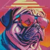 Pug Wearing Sunglasses Diamond Painting