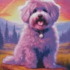 Purple Bichon Frise Diamond Painting