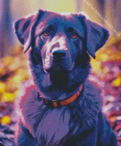 Purple Labrador Dog Diamond Painting