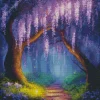 Purple Wisteria Tree Diamond Painting