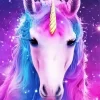 Purple Galaxy Unicorn Diamond Painting