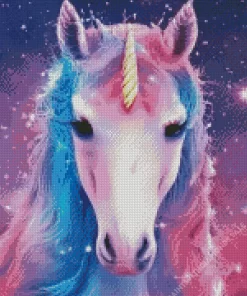 Purple Galaxy Unicorn Diamond Painting