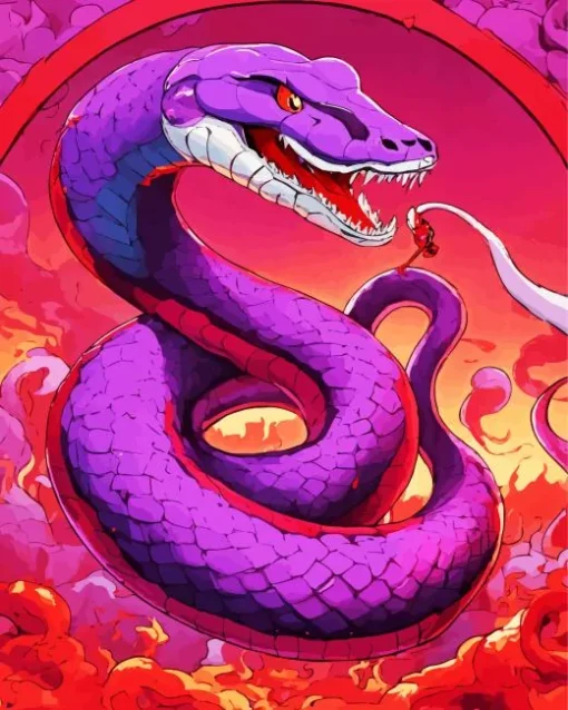 Purple Snake Diamond Painting