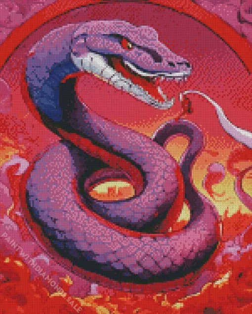 Purple Snake Diamond Painting