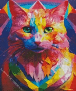 Rainbow Colorful Cat Diamond Painting