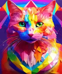 Rainbow Colorful Cat Diamond Painting