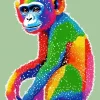 Rainbow Colorful Monkey Diamond Painting