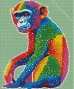 Rainbow Colorful Monkey Diamond Painting