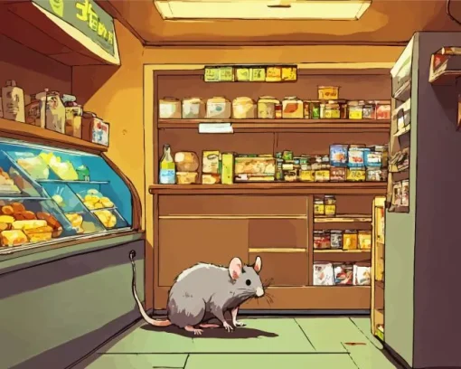 Rat In A Store Diamond Painting