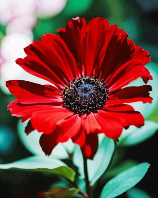 Red Coneflower Diamond Painting