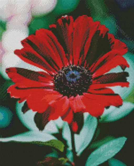 Red Coneflower Diamond Painting