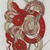 Red And White Snakes Diamond Painting