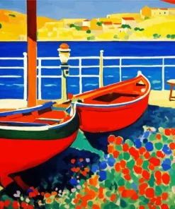 Red Boats Diamond Painting