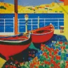 Red Boats Diamond Painting