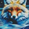 Red Fox In Water Diamond Painting