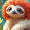 Red Haired Sloth Diamond Painting