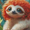 Red Haired Sloth Diamond Painting