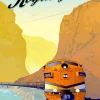 Retro Train Poster Diamond Painting