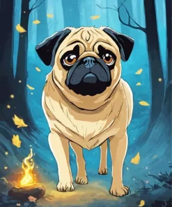 Sad Pug Diamond Painting