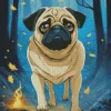 Sad Pug Diamond Painting